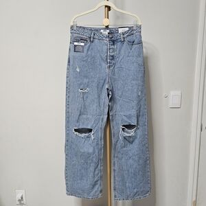 Tommy Ultra High-rise Wide‎ Leg Ripped Jeans size 30